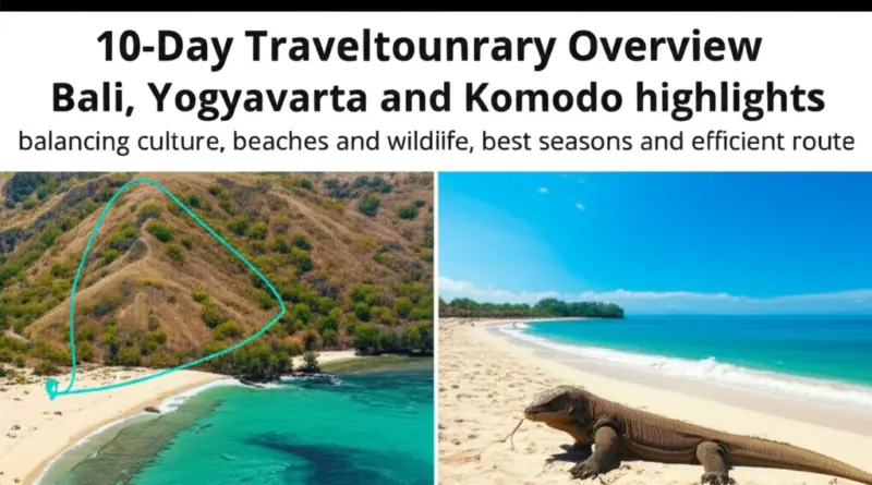 Why this 10-day route works: overview of Bali, Yogyakarta and Komodo highlights, best time to go, how to balance culture, beaches and wildlife for an efficient itinerary