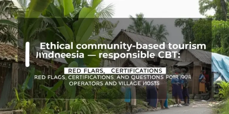 How to choose ethical CBT experiences in Indonesia — red flags, certifications, and questions to ask tour operators and village hosts