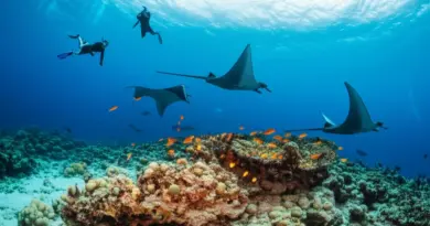 Marine life and activities around Komodo: snorkeling, diving spots, manta rays and coral reefs, and conservation-friendly operators