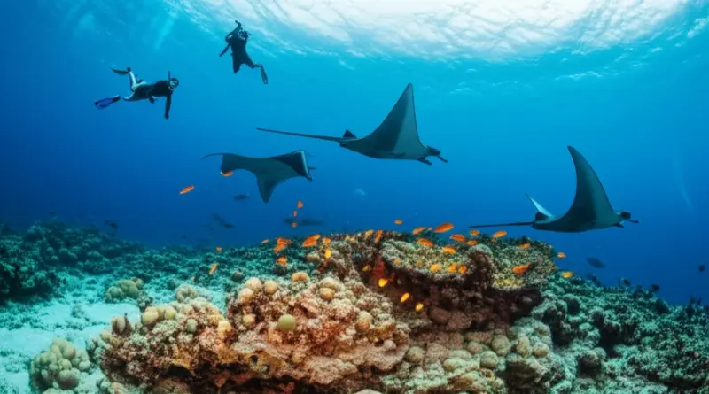 Marine life and activities around Komodo: snorkeling, diving spots, manta rays and coral reefs, and conservation-friendly operators