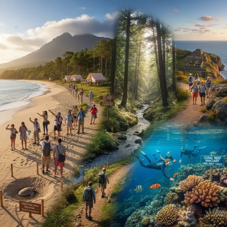 Responsible activities and wildlife interactions: best practices for beaches, forests, reefs, and cultural sites