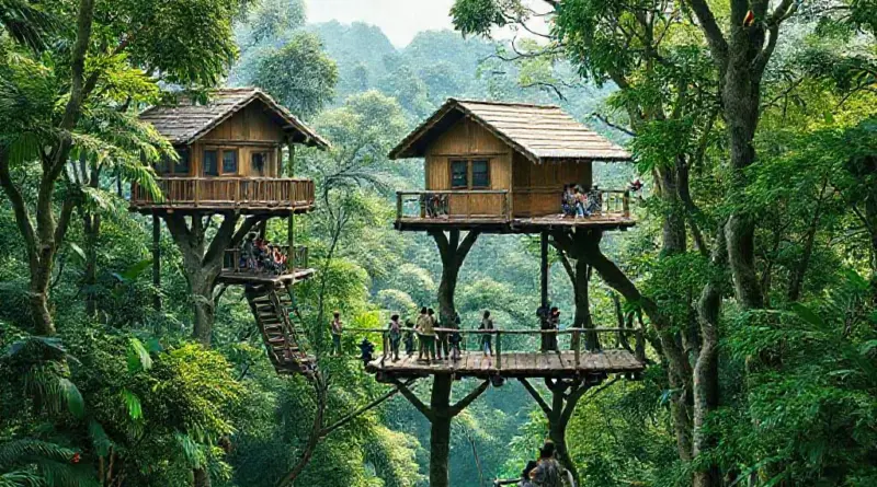 What to expect during treetop conservation stays — accommodation types, activities, wildlife encounters, and conservation practices