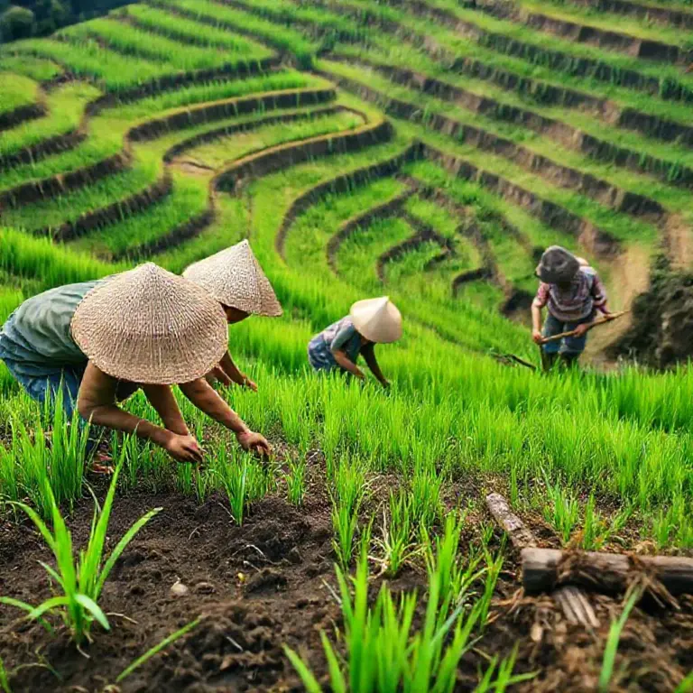 A Day in the Fields: Step-by-Step What Happens During a Hands-On Rice Farming Workshop in Bali (planting, irrigation, harvesting, tools)