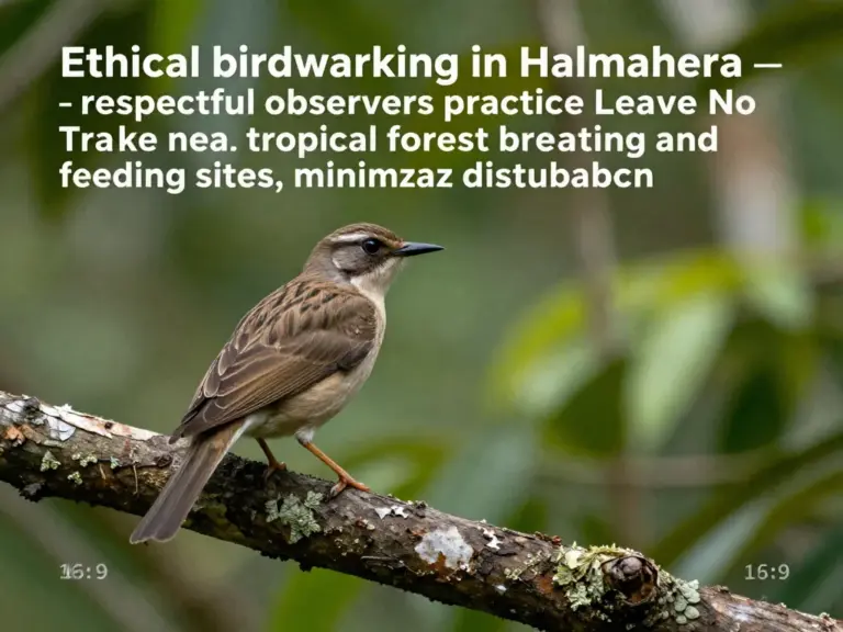 Ethical Birding and Leave No Trace Principles in Halmahera: Minimizing Disturbance to Breeding and Feeding Sites