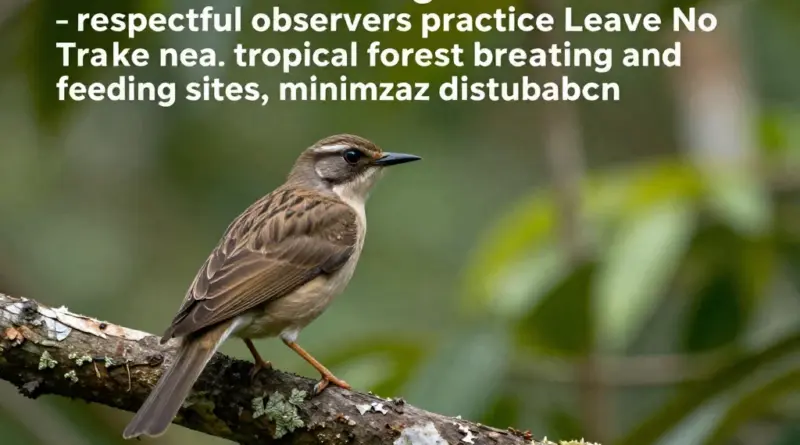 Ethical Birding and Leave No Trace Principles in Halmahera: Minimizing Disturbance to Breeding and Feeding Sites