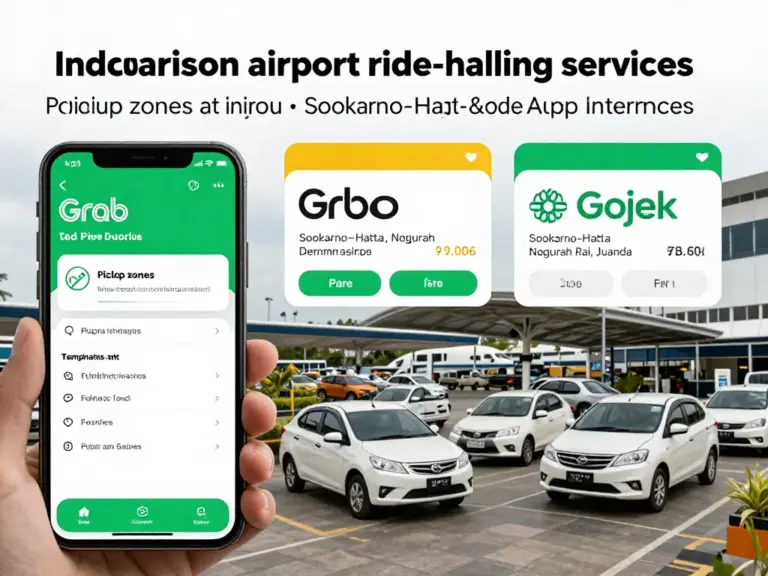 How airport ride-hailing works in Indonesia: comparing Grab vs Gojek services, fares, app features, and where they pick up at major airports (Soekarno–Hatta, Ngurah Rai, Juanda)