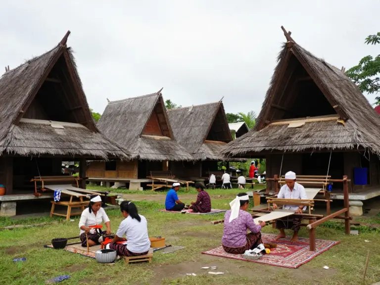 Overview of Sasak village history, cultural context, and the role of weaving in Lombok society