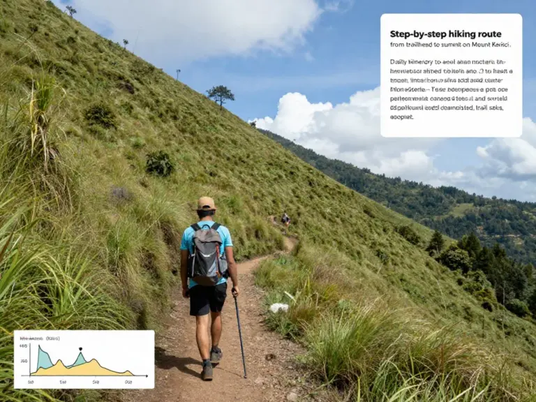 Step-by-Step Route Guide: Trailhead to Summit, Daily Itinerary, Elevation Profiles, and Campsites on the Kerinci Trek