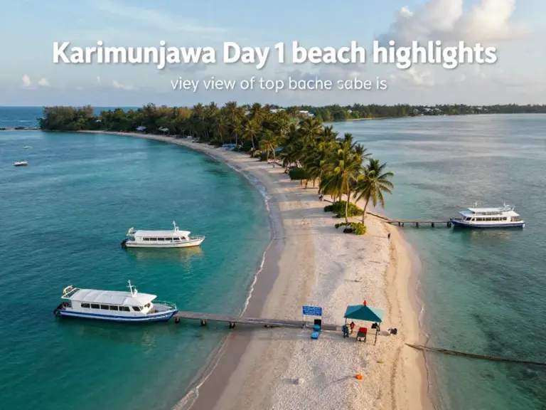Where to go on Day 1: Top Karimunjawa beaches and how to get there (transport, entry fees, best times)