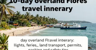 Best time, logistics, and travel tips for a 10-day Flores overland trip (flights, ferry, transport, permits, packing, and safety)