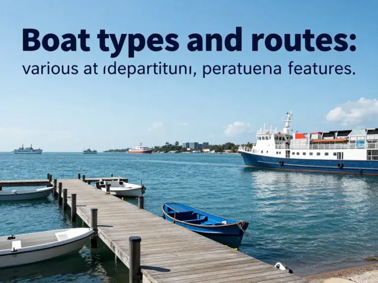 Boat Options and Routing: Types of Vessels, Departure Points, Travel Times, and Navigational Considerations