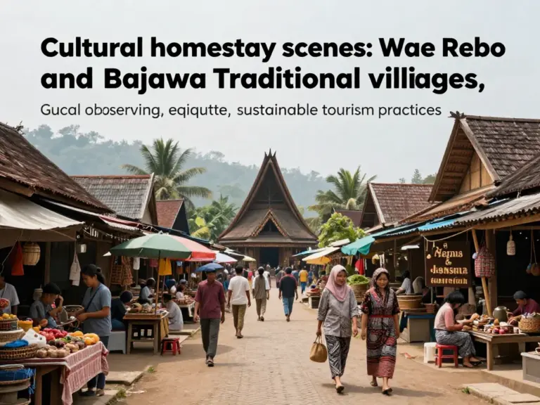Cultural encounters and homestays: Wae Rebo village experience, Bajawa traditional villages, local markets, etiquette, and sustainable tourism practices