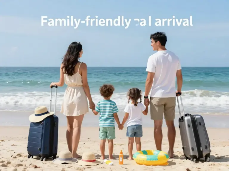 Day 1 — Arrival, Family-Friendly Beach Time, and Safety Tips for Traveling with Young Children in Bali