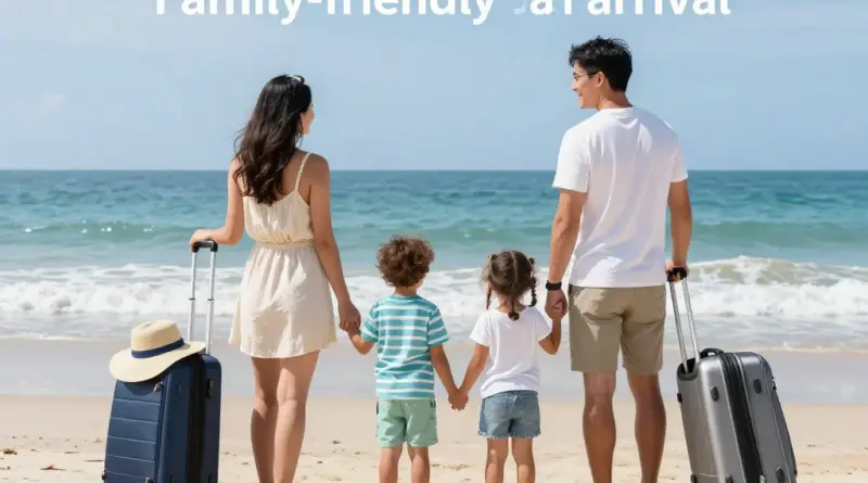 Day 1 — Arrival, Family-Friendly Beach Time, and Safety Tips for Traveling with Young Children in Bali