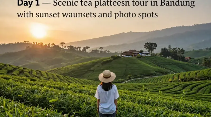 Day 1 — Explore Bandung’s Scenic Tea Plantations and Best Photo Spots (tea fields tour, sunset viewpoints)