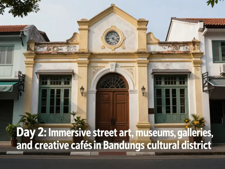 Day 2 — Immersive Art, Museums, and Creative Cafés in Bandung’s Cultural District (street art, museums, galleries, creative hubs)