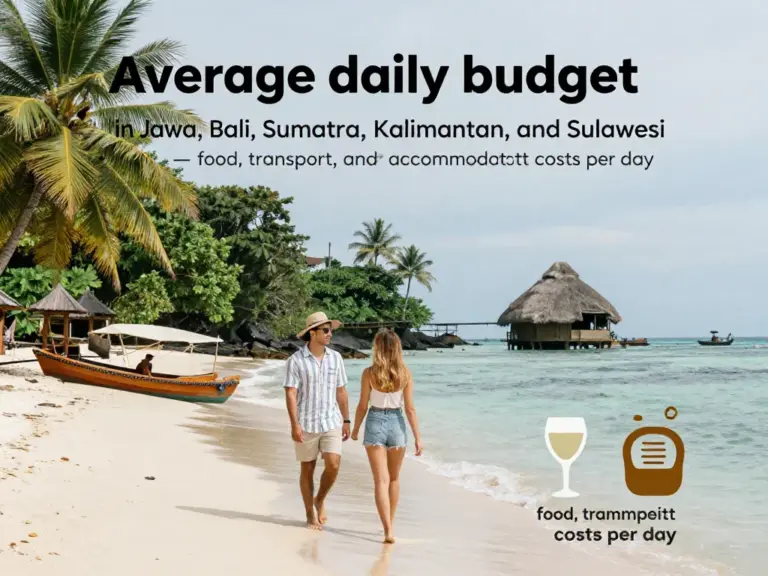 How much will you spend per day? Average daily budgets for Java, Bali, Sumatra, Kalimantan, and Sulawesi (food, transport, accommodation)