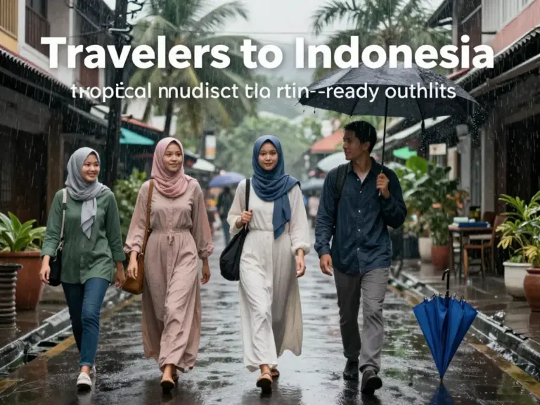 How to interpret the search intent: what travelers to Indonesia are looking for when combining tropical clothing, modesty, and rain preparation