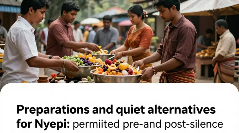 How to plan activities before and after Nyepi — recommended itineraries, permitted preparations, and best nearby alternatives during the silence