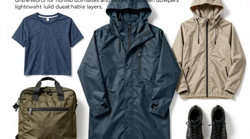 Practical packing strategies and outfit combinations for modest dress in humid climates and sudden downpours