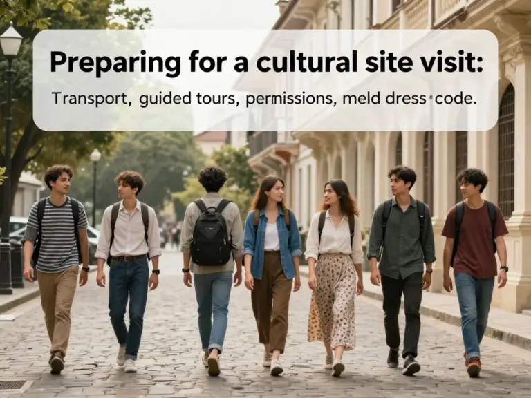 Preparing for your visit: Practical tips on transport, guided tours, permissions, dress code, and local etiquette