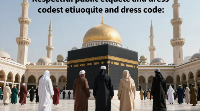 Public Etiquette and Dress Code: respectful clothing, public displays of affection, and behavior in mosques and holy sites