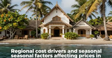 Regional cost drivers and seasonal factors: what raises or lowers prices in popular islands and rural areas