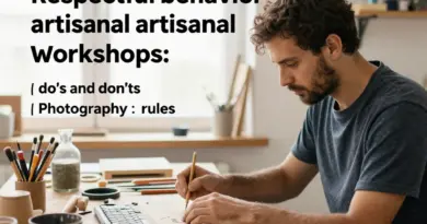 Respectful behavior at the workshops: Do’s and don’ts, photography rules, safety, and how to engage with craftsmen