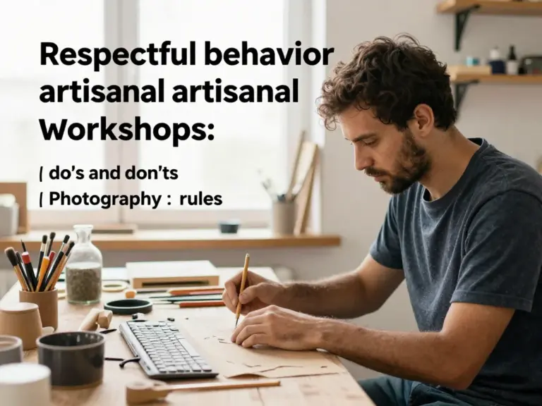 Respectful behavior at the workshops: Do’s and don’ts, photography rules, safety, and how to engage with craftsmen