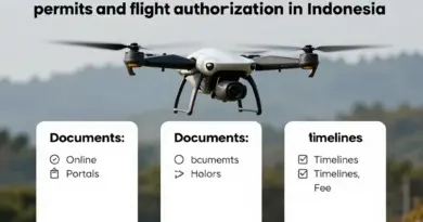 Step-by-step process to apply for drone permits and flight authorization in Indonesia (required documents, online portals, timelines, and fees)