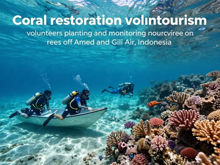 What is coral restoration voluntourism and why choose Amed and Gili Air for your reef conservation trip?