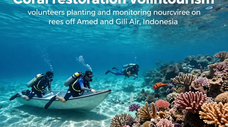 What is coral restoration voluntourism and why choose Amed and Gili Air for your reef conservation trip?