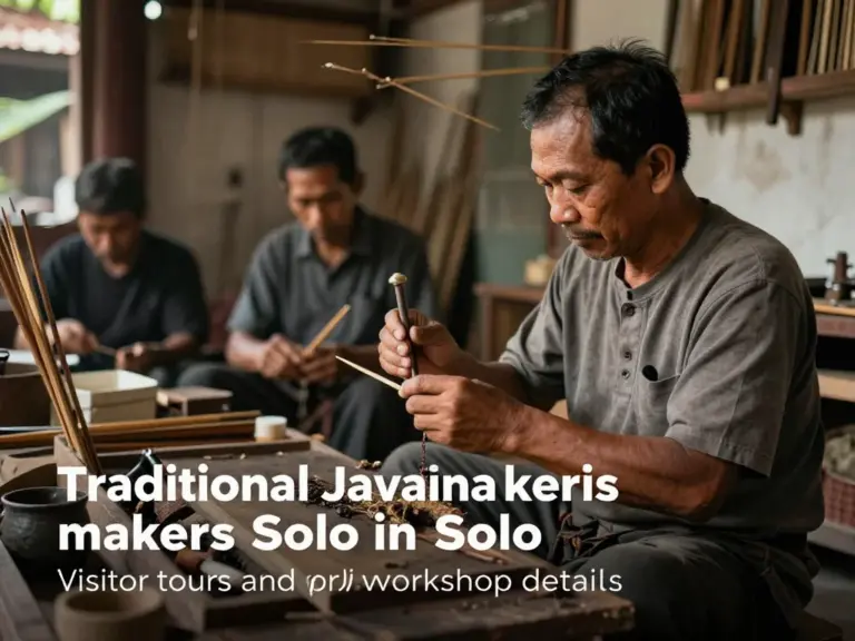 What searchers want to know about who makes Javanese keris in Solo: profiles of traditional makers, workshop locations, and how to visit them (workshops, tour tips, opening hours)