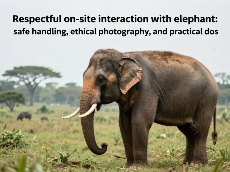 What to Do On-Site: Practical Dos for Respectful Interaction, Photography, and Safety with Elephants