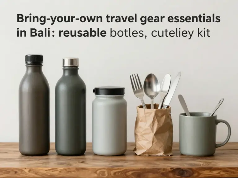BYO (Bring Your Own) gear essentials for Bali: where to buy reusable bottles, cutlery, kits, and rules for carrying and using them