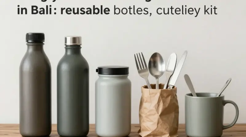 BYO (Bring Your Own) gear essentials for Bali: where to buy reusable bottles, cutlery, kits, and rules for carrying and using them