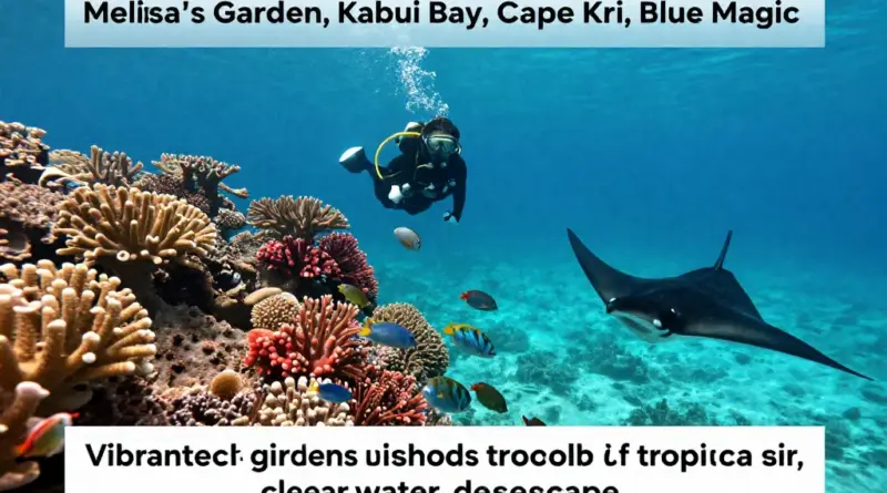 Best Beginner-Friendly Dive Sites in Raja Ampat — What to Expect at Melissa’s Garden, Kabui Bay, Cape Kri and Blue Magic