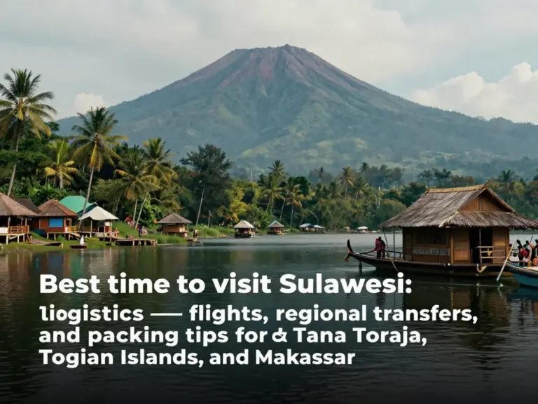 Best time to visit Sulawesi and travel logistics: flights, regional transfers, and packing tips for Tana Toraja, Togian Islands, and Makassar