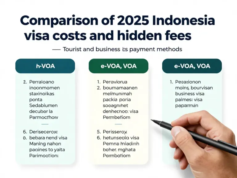 Costs, payment methods and hidden fees for Indonesia visa options 2025: comparing e-VOA, VOA, and visa types for tourists and business visitors