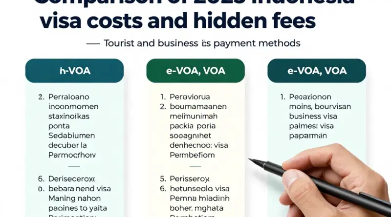 Costs, payment methods and hidden fees for Indonesia visa options 2025: comparing e-VOA, VOA, and visa types for tourists and business visitors