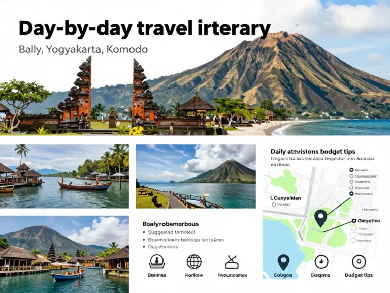 Day-by-Day Detailed Itinerary: Top Attractions, Suggested Timings, Transfers, and Budget Tips for Each Day in Bali, Yogyakarta, and Komodo