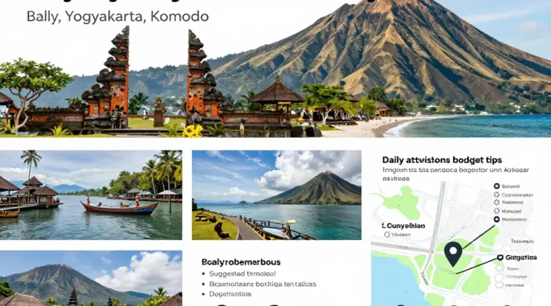 Day-by-Day Detailed Itinerary: Top Attractions, Suggested Timings, Transfers, and Budget Tips for Each Day in Bali, Yogyakarta, and Komodo