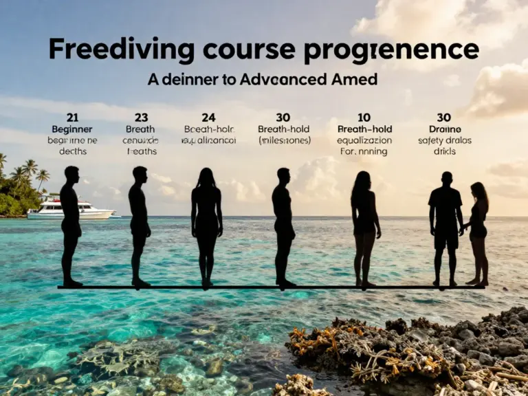 Freediving course progression in Amed: beginner to advanced depths, skill milestones, and expected timelines