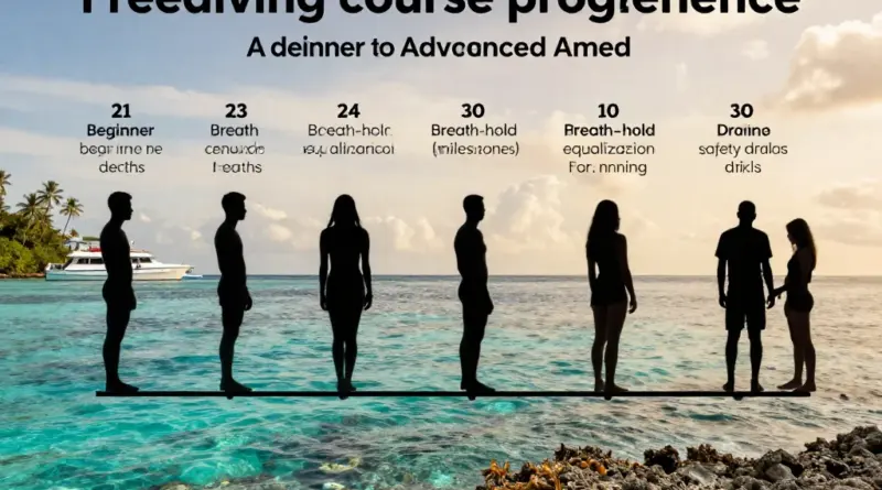 Freediving course progression in Amed: beginner to advanced depths, skill milestones, and expected timelines