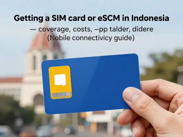 Getting a SIM Card or eSIM in Indonesia: Complete Guide to Coverage, Costs, and Top Providers
