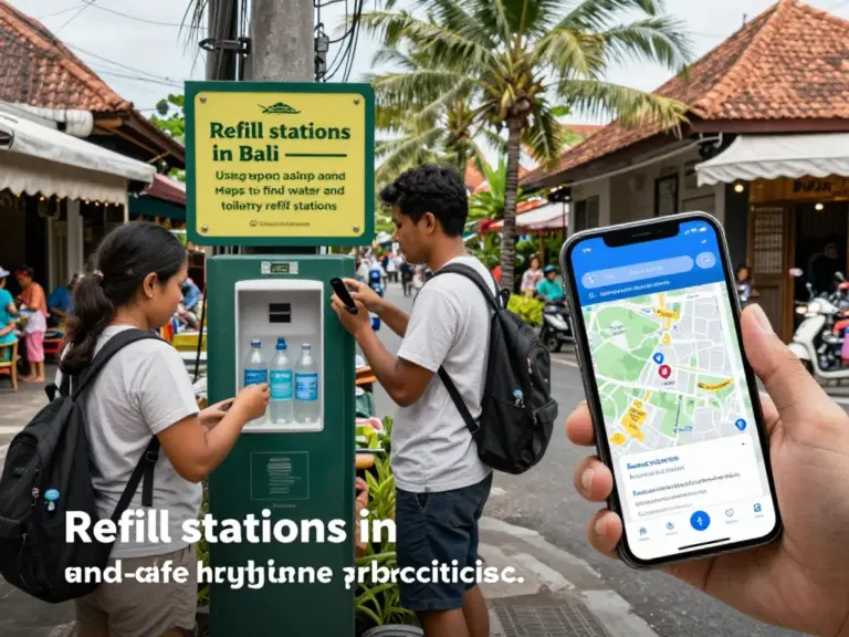 How refill stations in Bali work, best apps and maps to locate water and toiletry refills, and tips for safe refilling