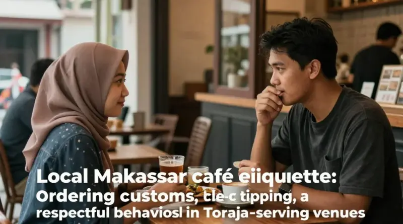 Local café etiquette in Makassar — ordering customs, social norms, tipping, and respectful behavior in Toraja-serving venues