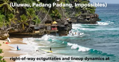 Navigating the Lineup and Local Etiquette: Peak Spots (Uluwatu, Padang Padang, Impossibles), Right-of-Way, and Crowd Management