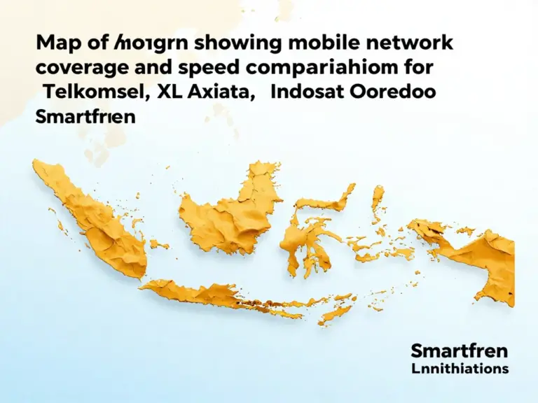 Network Coverage and Speed Across Indonesia — comparison of Telkomsel, XL Axiata, Indosat Ooredoo, Smartfren, and regional limitations