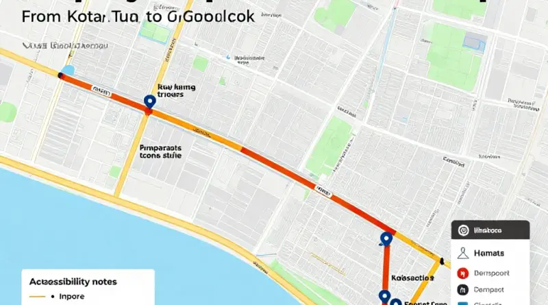 Planning your route: step-by-step itinerary from Kota Tua to Glodok, map tips, transportation between stops, walking times, and accessibility considerations
